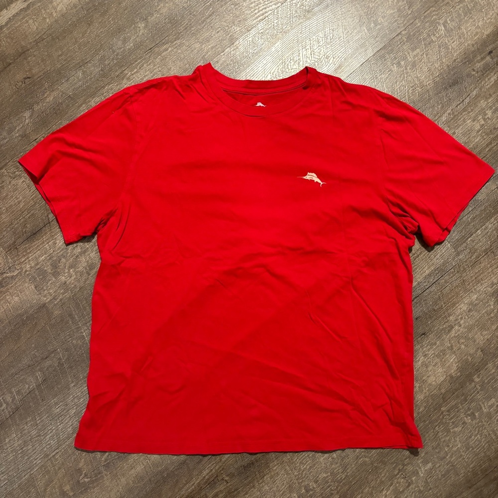 Red Tommy Bahama Men's American Flag T-shirt